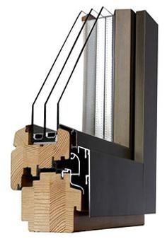 Okna drewniano-aluminiowe